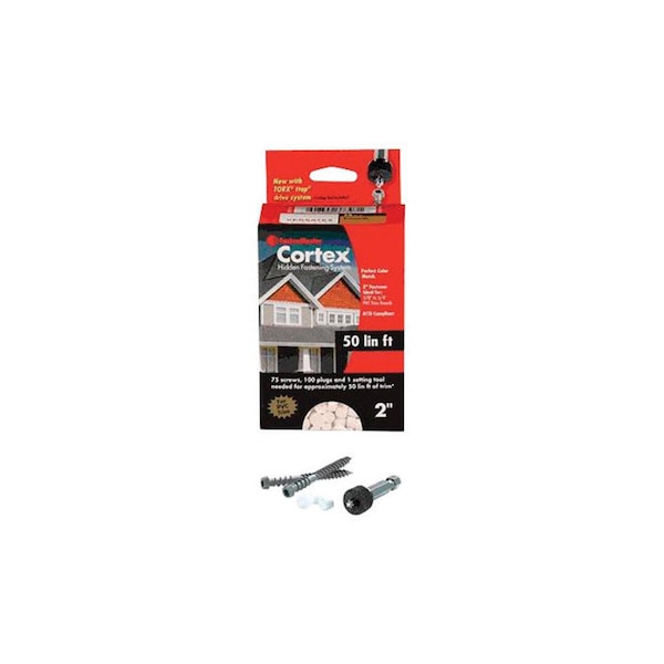 Fastenmaster Cortex 2.75 in. Square Trim Head Smooth Carbon Steel Deck Screws; 75 Piece 5000224 - main